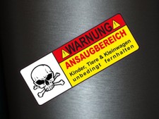 1 x Aufkleber Ansaugbereich Tuning Autoaufkleber Fun Gag Sticker Warnung CCM V6