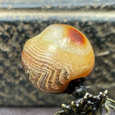 Tibetan Nepalese Himalayan Ancient agate Old Dzi Talisman  Eye Beads Amulet