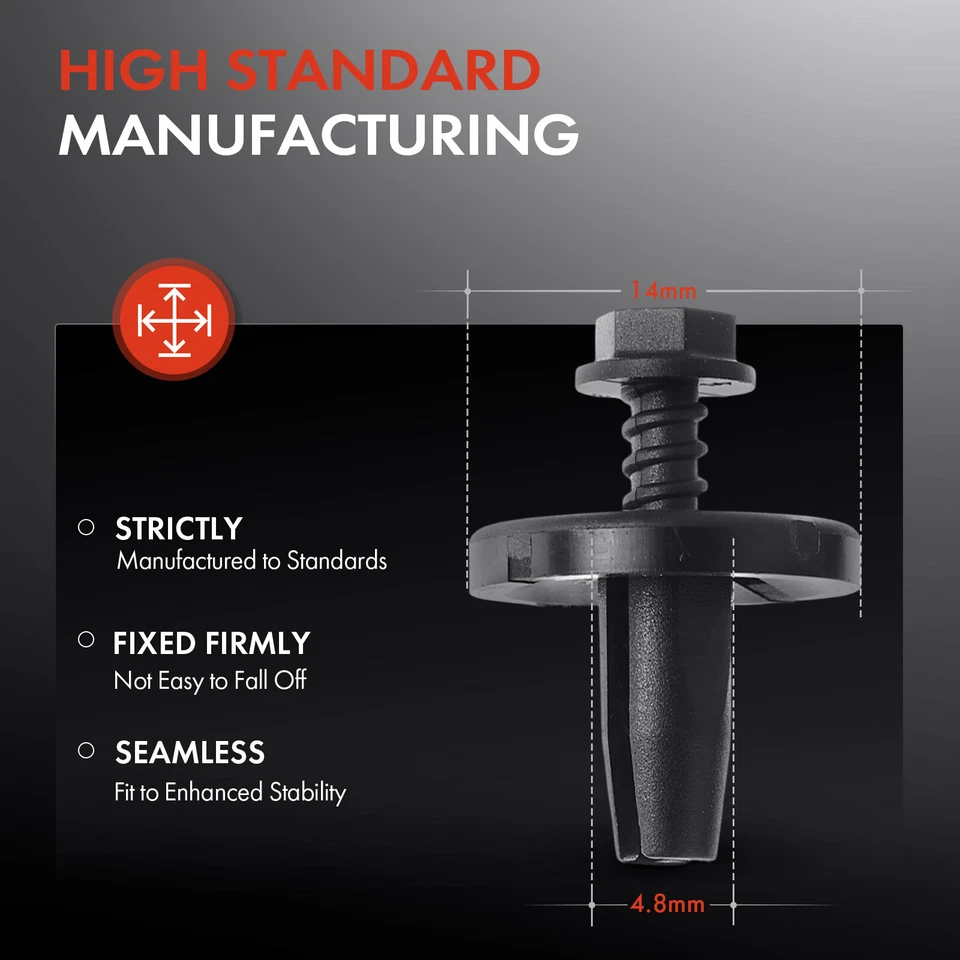 30Pcs 4.76mm Nylon Hood Insulation Retainer Clips for Ford Topaz Tempo 1984-1994 - Imagem 3 de 4