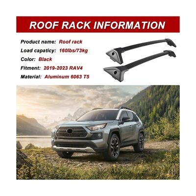 Richeer Aluminum Roof Rack Cross Bars For 2019-2024 Toyota RAV4 - 260LB Load Capacity - View #9