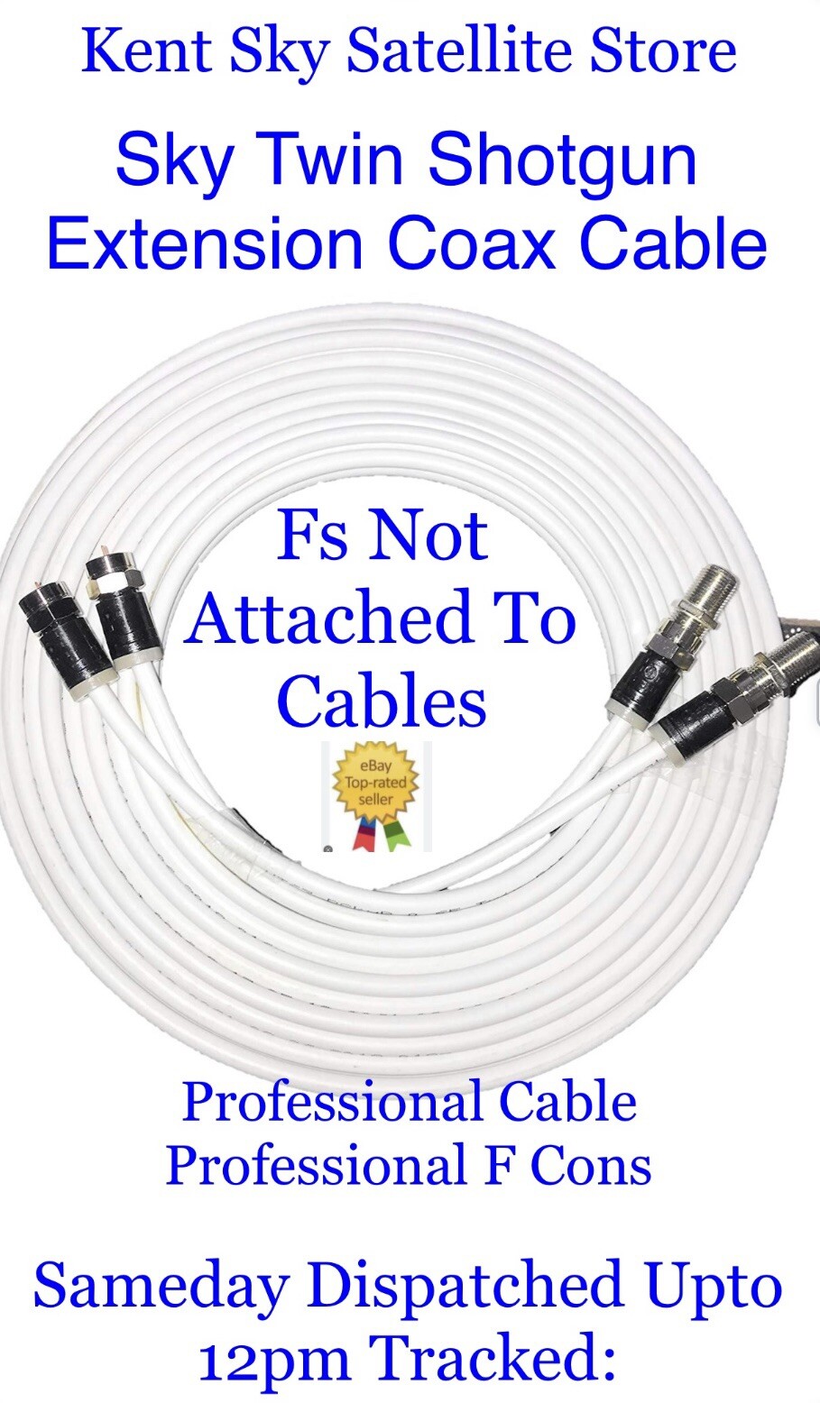 Sky Cable Extension Kits Sky Q Sky+Hd Twin Coax Satellite Lead Shotgun