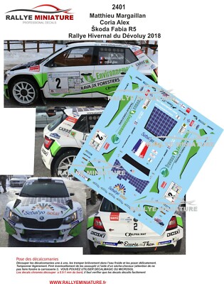 Décalcomanies 1/32 Skoda Fabia Rallye Le Touquet 2023 - Réf. 2640 - Neuf