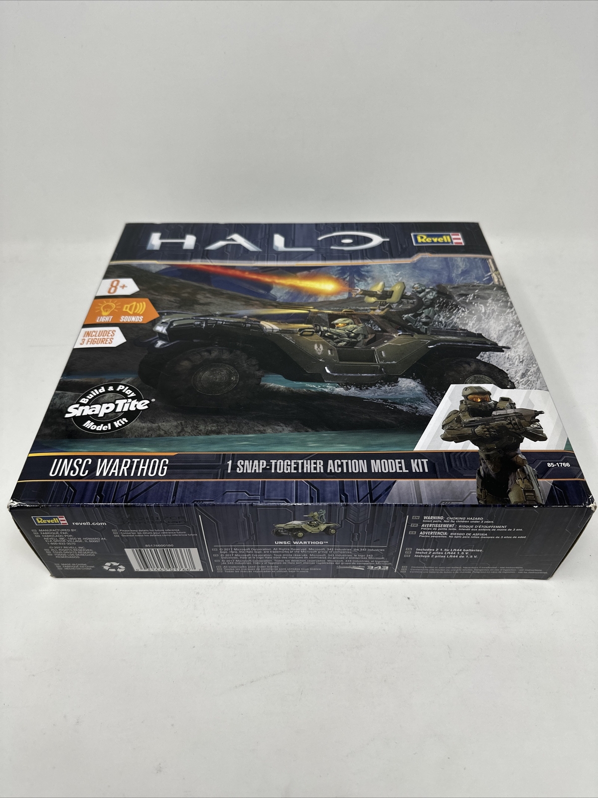Revell Halo UNSC Warthog Build and Play Snap-Tite Model Kit Lights Sounds NIB