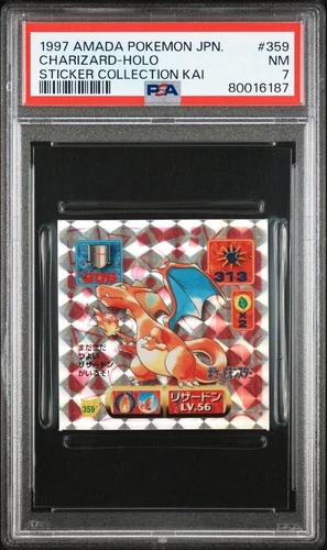 1997 Pokemon Japanese Amada PSA 7 Charizard Prism Holo