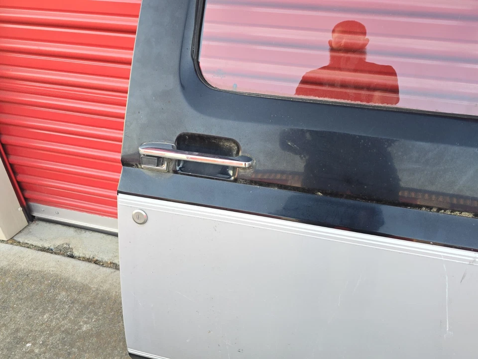 92-96 Ford F150 F250 F350 PUERTA DELANTERA DERECHA DEL LADO DEL PASAJERO OEM BLANCO Y NEGRO V17 Foto 2 de 4