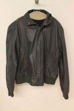 MENS MEMBERS ONLY VTG IRON GREY LEATHER CAFE RACER/BIKER/MOTORCYCLE JACKET SZ 46