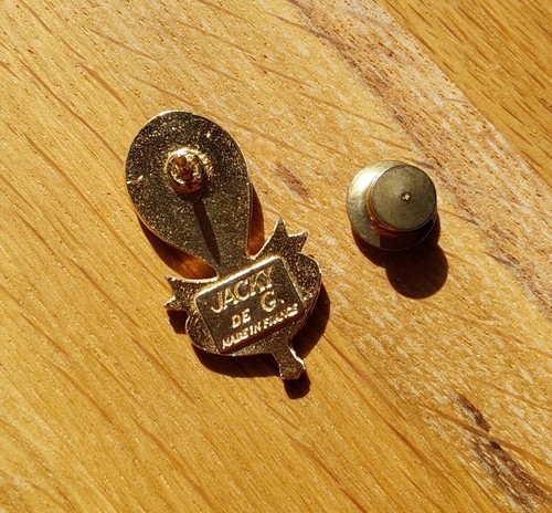 Pin's Broche Jacky De G "Raquette D’or" Metal Doré - Imagen 3 de 3