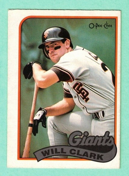 (1) WILL CLARK 1989 O-PEE-CHEE # 321 GIANTS EX-MT CARD (K3980)