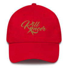 Women's Kill Childhood Kancer Red/Old Gold Made in America Dad Hat