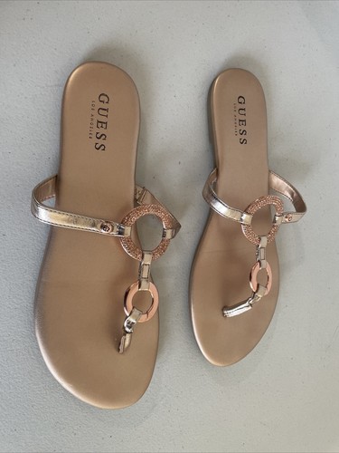 guess rose gold sandals