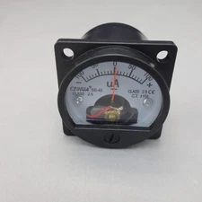 1pc DC Minus Zero Plus -100uA-0+100uA  Ammeter Panel AMP Current Meter SO45