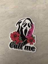 Ghost Face Scream Scary Halloween Decal Sticker 3  Waterproof Call Me