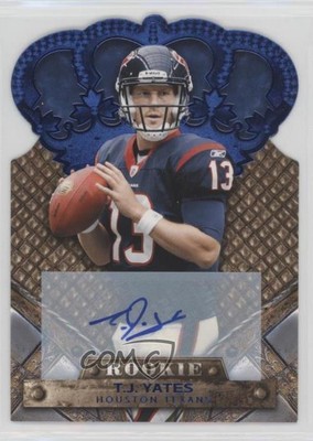 2011 Panini Crown Royale Blue Signatures /50 TJ Yates #194 Rookie Auto RC