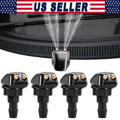 #ad Universal Dual Holes Windshield Washer Nozzle Wiper Water Spray Jet Adjustable $6.85