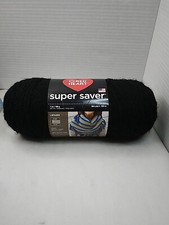 RED HEART SUPERSAVER YARN Black 7oz 364yds Knitting Crochet