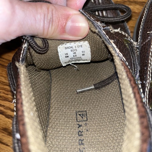Sperry Top-Sider Boys Youth Brown Loafers Casual Shoes Size 3W - Picture 10 of 11