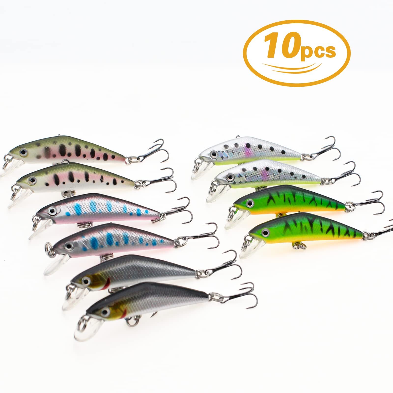10 Crankbait Fishing Lures Swimbaits Topwater Lures for Fresh and Saltwater - Image 6