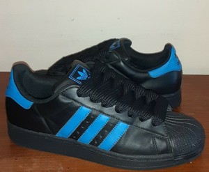 adidas superstar blue stripe