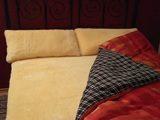 Lammfelldecke, Unterbett, echt Lammfell, Felldecke, Bettfell - 60x120 cm