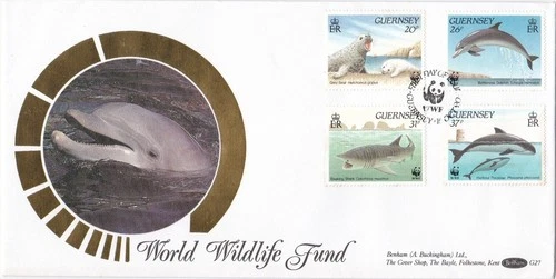 1990 Guernsey FDC cover WWF