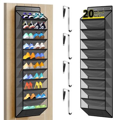 PAULONE 10-Pocket Multi-Use Over the Door Organizer, Heavy Duty 95lbs Capacity w