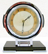 1930s Smiths Art Deco Machine Age Modernist Desk Clock