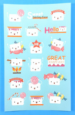 Marshmallow Passion Fruit Scented Scratch  Sniff Sticker Sheet
