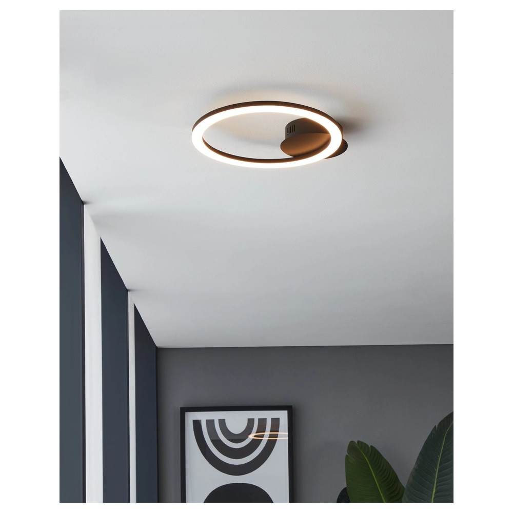 Eglo Connect.z Smart Home LED Ceiling and wall lamp Parrapos-z | Zigbee lighting, app and voice control Alexa, tunable white light (warm - cool white), dimmable spotlight, black white - Image 2