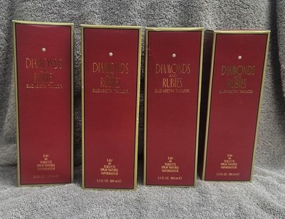 Lot Of 4 Diamonds and Rubies Perfume by Elizabeth Taylor 3.3 oz 