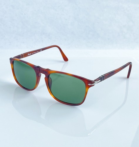 Persol 3059s ❖ Terra Di Siena Sunglasses Green Lens 54-18 145 Handmade 🇮🇹Italy