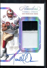 2023 Terrell Owens Patch Auto Panini Flawless Silver /20 #PA-TOW 49ers