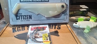 WCZ WORKING CLASS ZERO CITIZEN WITH OWNER BEAST 12/0 HOOKS SWIMBAIT 9''(COKEHEAD)