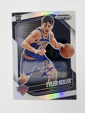 2024-25 Panini Prizm Silver Prizm Tyler Kolek #226 Rookie Auto RC Knicks