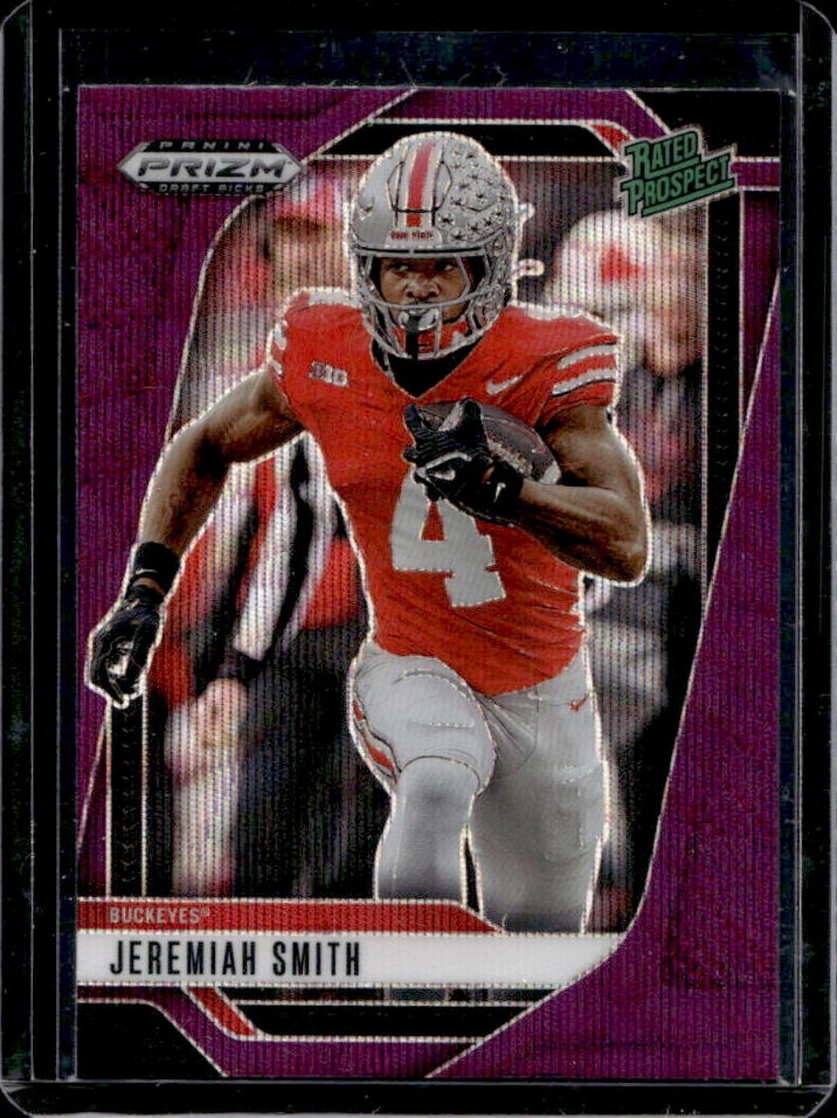 2025 Panini Prizm Draft Picks Jeremiah Smith Purple Wave Rated Prospect #160