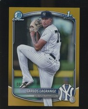 2025 Bowman Chrome Prospect Gold Refractor Carlos Lagrange RC Rookie 8/50