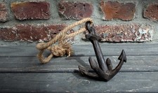 Deko Anker am Seil antikbraun maritim See Meer Boote Strand Hafen rustikal