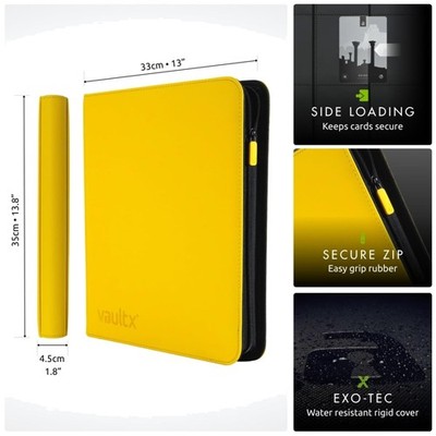 Lightweight 12-Pocket Card Binder Exo-Tec Yellow