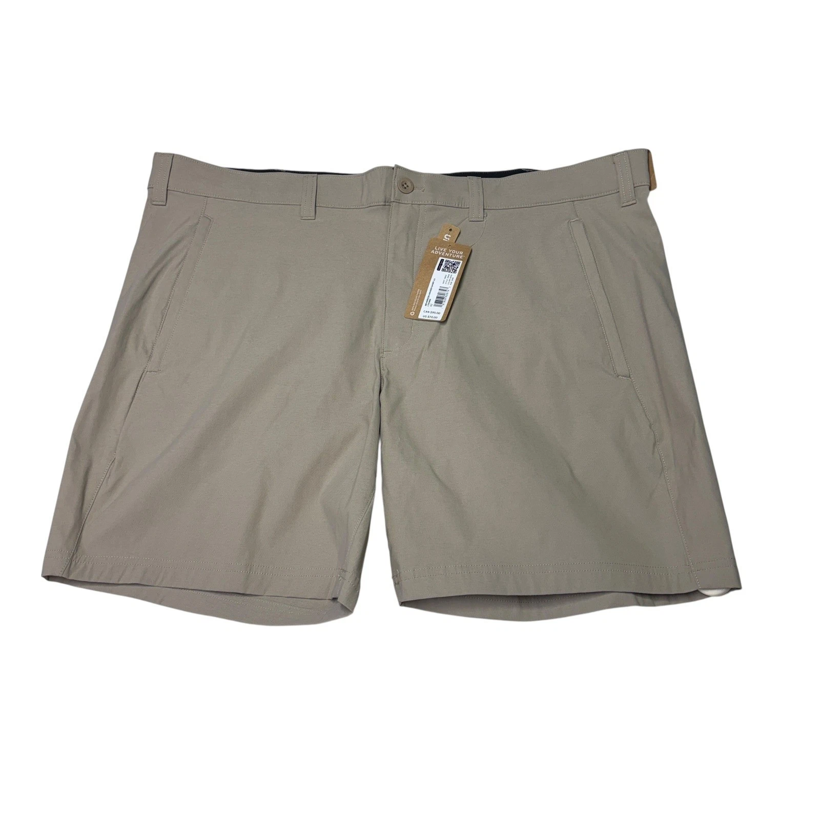 NWT Eddie Bauer Mens Horizon Wander Short 2.0 Light Khaki 42X8 11507148 New