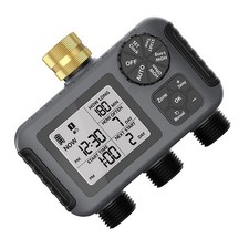 Smart Irrigation Timer with IPX5 Protection and Three Independent Valves