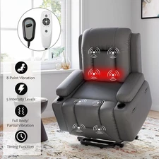 22" Power Lift Recliner Chair,Massage,Heat, Adjustable Reclining Chair,Ergonomic