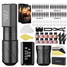 Tattoo Gun Kit T-Rex Wireless Tattoo Machine Kit Rotating Pen Complete Tattoo