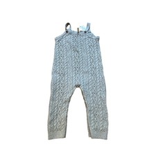 Janie and Jack Cable Knit Romper Kids Gray NWT SIZE 12-18 Months