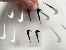 Set of Ten Nikeswoosh Iron On DTF Transfers For Soft Garments T-shirt, Handmade