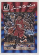 2016-17 Panini Donruss Blue Holo Laser 24/49 Justise Winslow #39 6l7