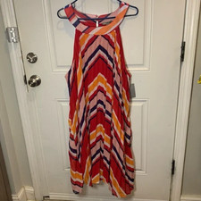 NWT Love By Design Love X Design Multicolor Chevron Dress Size 3X