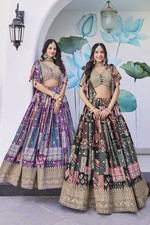 Premium Mustard Printed Lehenga Choli Designer Collection