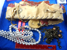 Vintage Women's BELT Lot of 3, Medium, Measurements Below, Leather, Pearl, Charm