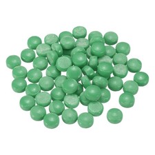 12mm Glass Mosaic Tiles, 200g Round Iridescent Glass Pieces, Emerald Green