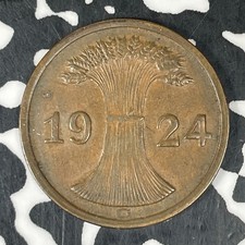 1924-G Germany 2 Pfennig Lot#C7573