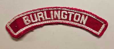 Boy Scout Uniform BURLINGTON RED & WHITE R & W COMMUNITY STRIP  - Good Used